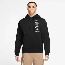 NIKE Herren Kapuzensweat M NK CLUB+ BB PO HOODIE MLOGO, Größe M in Weiß BLACK