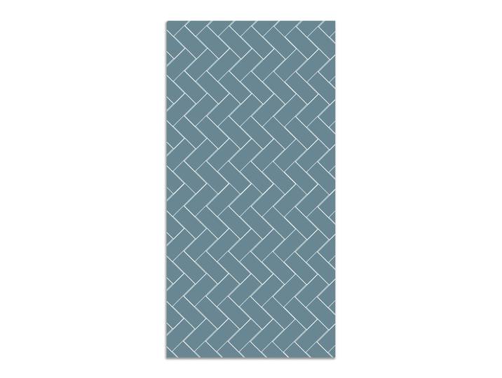 Tapis vinyle mosaïque de briques bleues 100x140cm