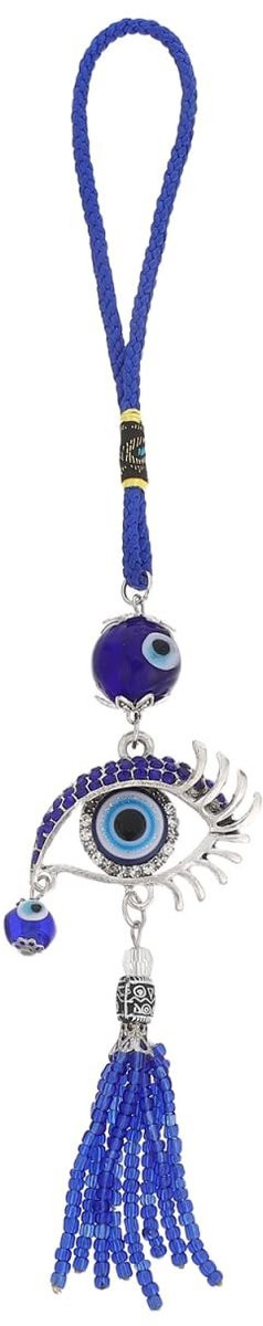 Dailygoods Boze Ooghanger 2 stuks - Zinklegering en Glas - Turks Nazar Oog Amulet voor Auto, Muur of Deur