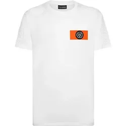 PLEIN SPORT Kurzarm-Rundhals-T-Shirt, Größe 4XL in Weiß 0120