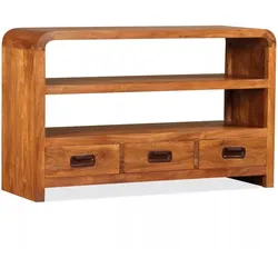 Helloshop26 - Praktischer designorientierter TV-Schrank/Sideboard aus Massivholz mit Sheesham-Finish 90 cm