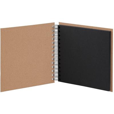 Fotoalbum Whire-O 60 Seiten 180x180mm kraft/schwarz