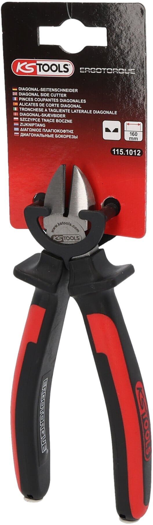 KS Tools ERGOTORQUE Diagonal-Seitenschneider, 160mm (115.1012)