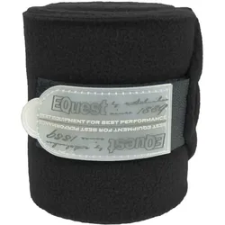 EQuest Alpha Fleece Bandage für Pferde, 4er Set - Schwarz
