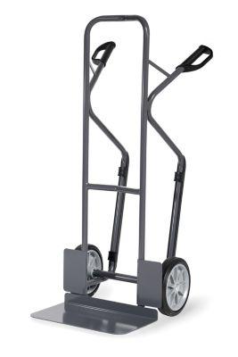 fetra ESD-Stahlrohrkarre, mit Schaufel, ESD-Sicherheitsgriffe, schiefergrau, Tragkraft 300 kg