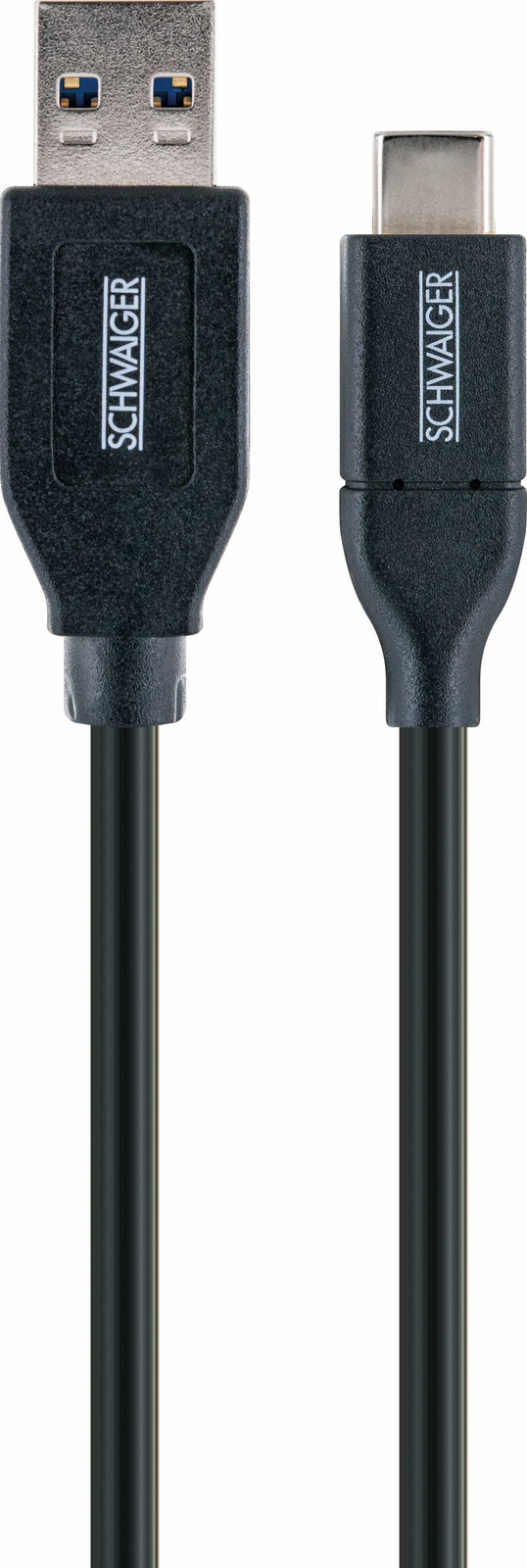 Schwaiger USB 3.0 naar USB 3.1 C kabel, zwart