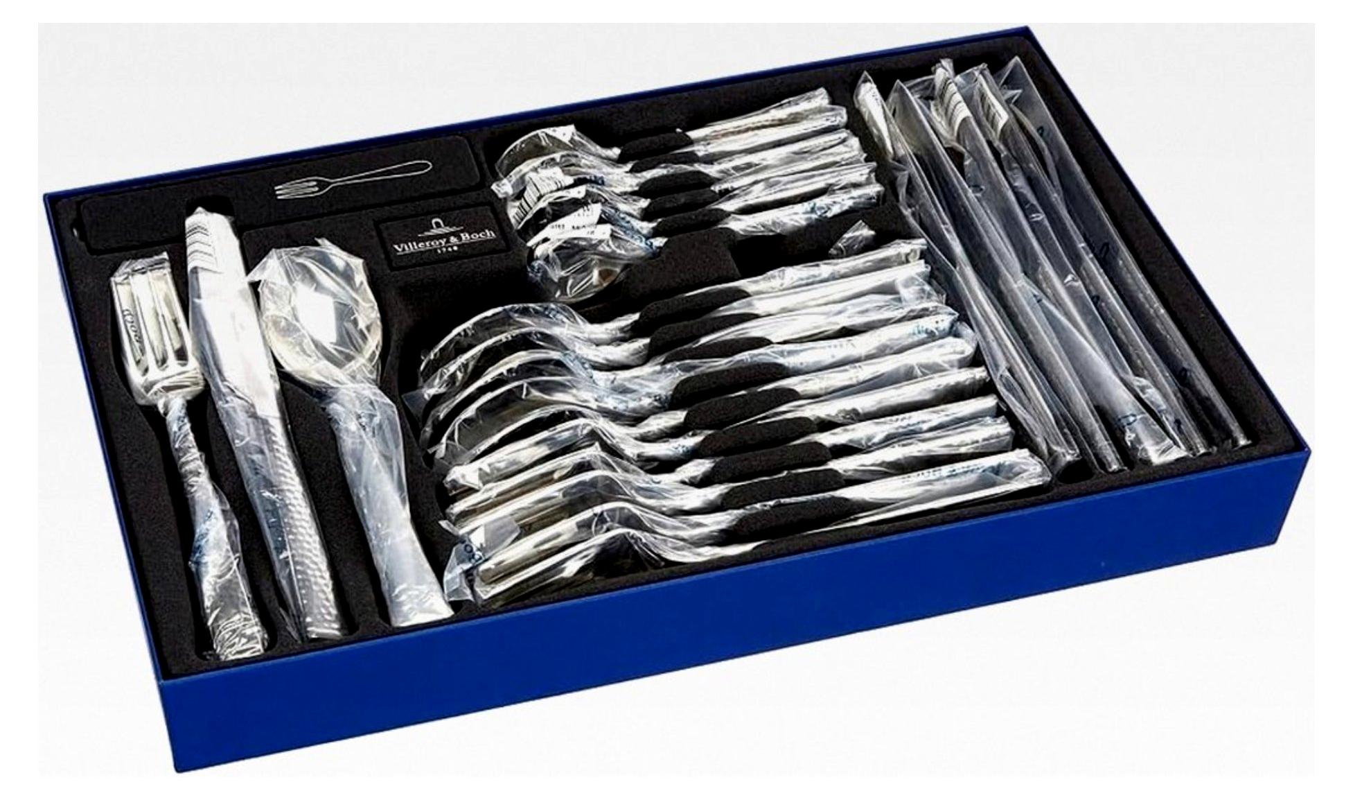 Besteckset 30-teilig Silber/Platin, Spülmaschinenfest, Rostfrei, Edelstahl