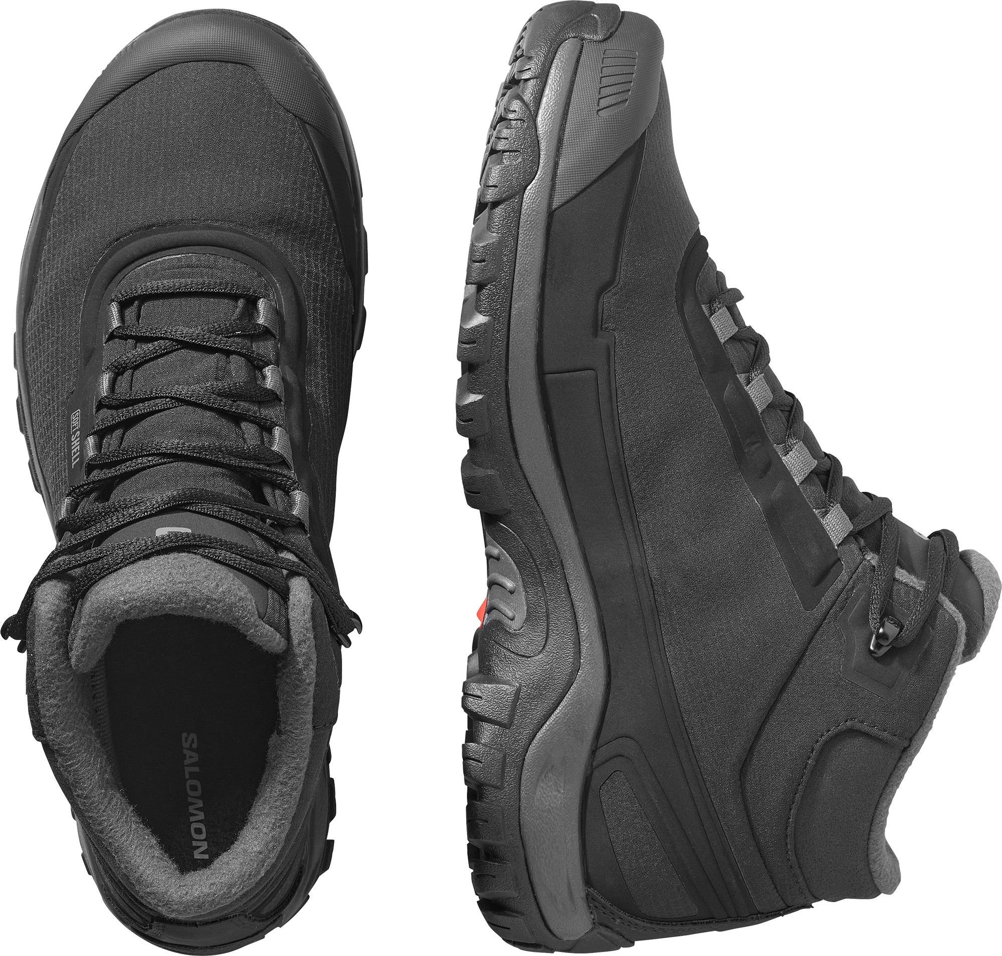 Winterstiefel SALOMON "SHELTER WP", Herren, Gr. 44,5, schwarz (schwarz, asphalt, castlerock), Synthetik, Textil, Schuhe Winterstiefel, Winterschuhe, Winterboots, Snowboots, wasserdicht schwarz, asphalt, castlerock 44,5