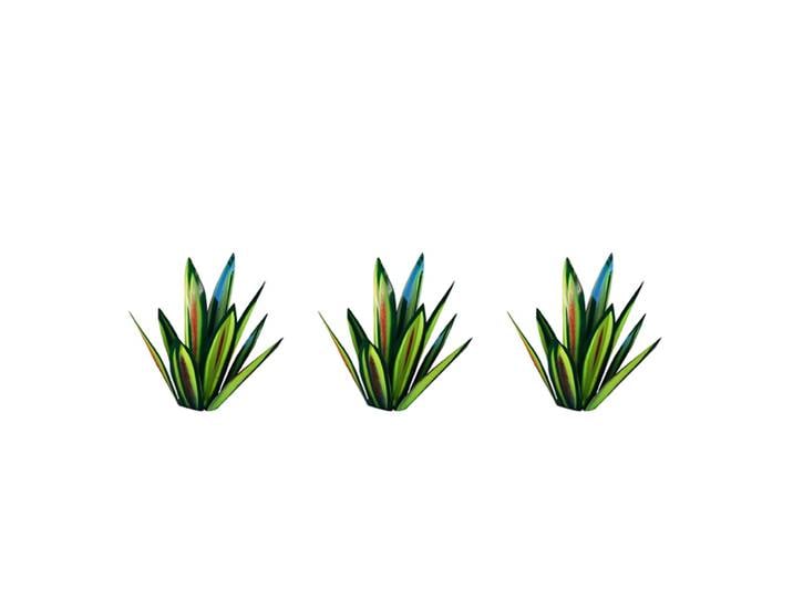 Sculpture rustique Tequila 3x13.7 pouces, plantes d'agave en métal peintes à la main, ornements de pelouse de jardin extérieur-vert-AT36
