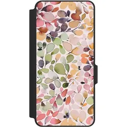 Nivocase Klapphülle für Xiaomi Redmi Note 14 5G Handyhülle aus Kunst Leder NIVOflip schwarz Muster Pattern (Xiaomi Redmi Note 14 5G), Smartphone Hülle, Schwarz