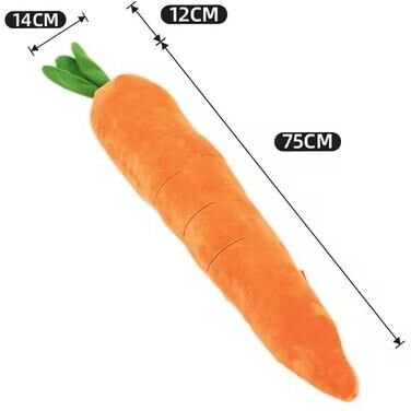 Pet Hub Pet Carrot Plush Toy: Fun Sound Playing Chew For Dogs Small To Large Sizes Color: Big Carrot