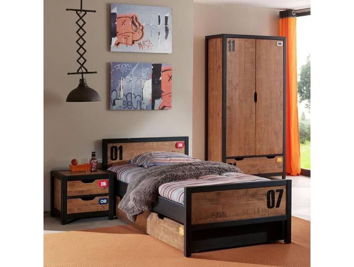 Chambre Complète Enfant 5 Pièces  Alex  Marron & Noir