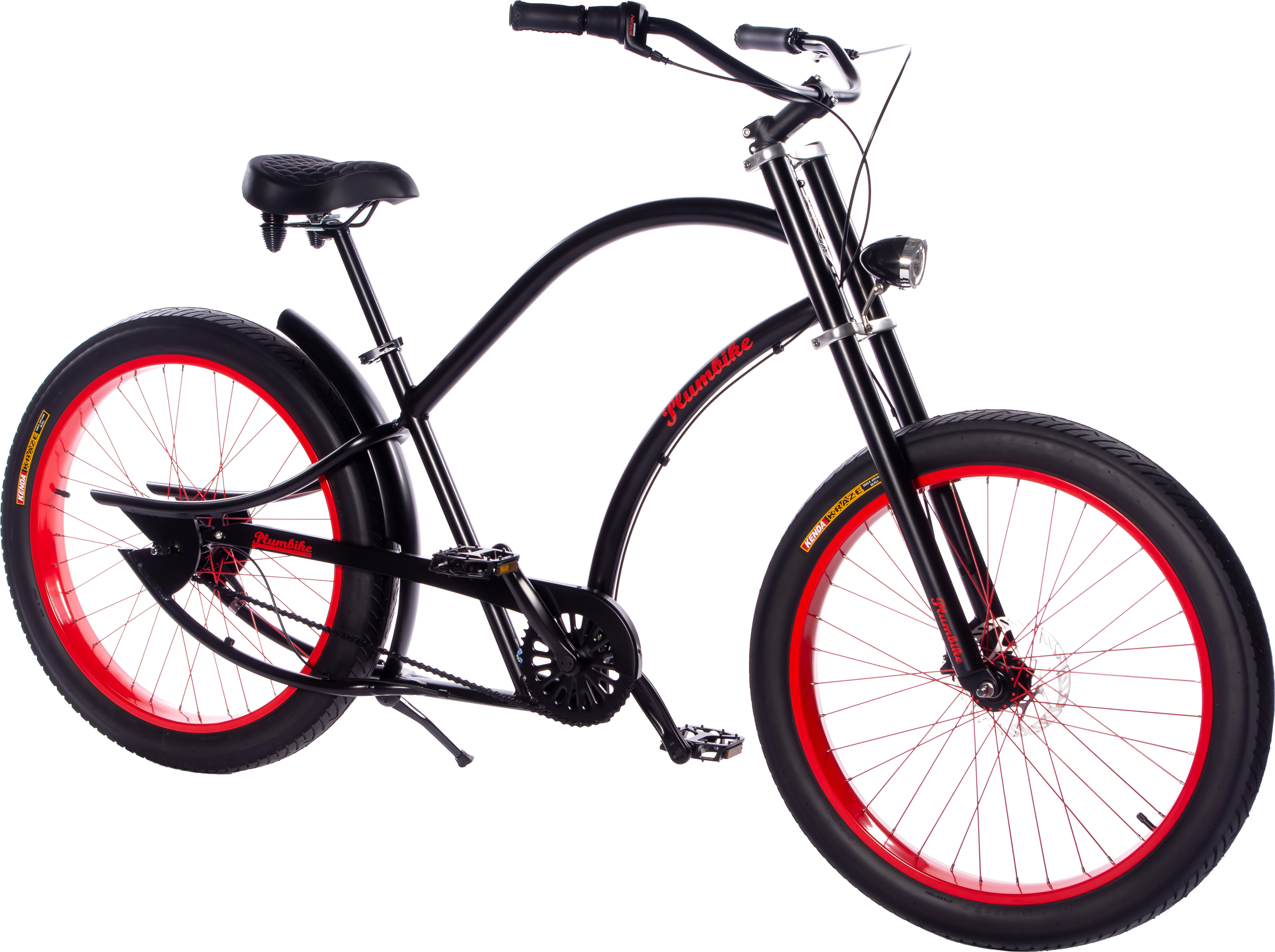 Plumbike Grand Chopper Fahrrad 26" Scheibenbremse, Blaise - Schwarz Matt