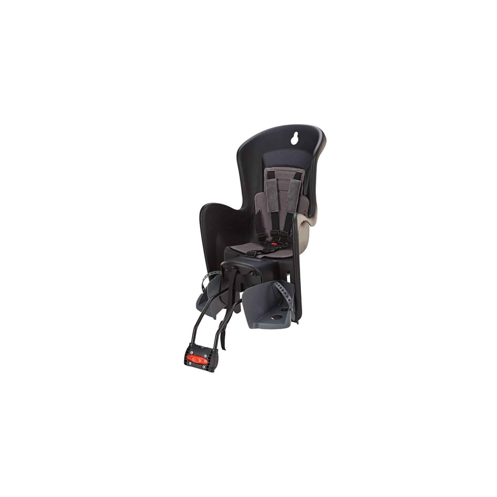 POLISPORT Fahrrad-Kindersitz BILBY RS, Sattelrohrmontage, 9-22 kg Körpergewicht, mit Quick-Release Halterung, 5-Punkt-Sicherheitsgurt, verstellbare Fußstützen