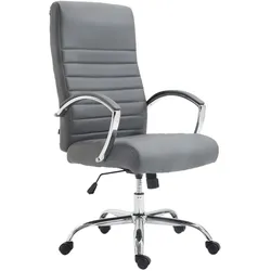 CLP Bürostuhl ergonomisch Valais Kunstleder, moderner Schreibtischstuhl, höhenverstellbarem Sitz und einer Belastbarkeit von 136 kg