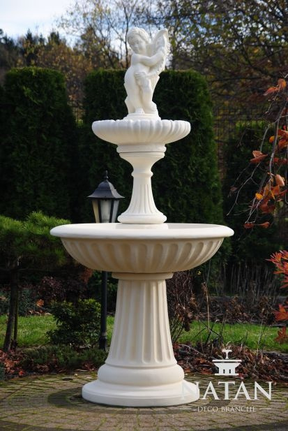 Zierbrunnen Springbrunnen Skulptur Brunnen Dekoration Garten Fontaine 185cm