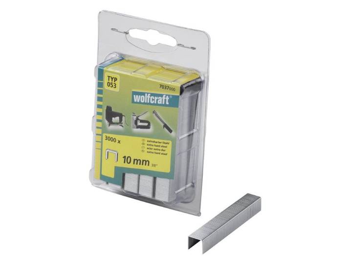Wolfcraft Agrafes larges pour agrafeuse hauteur 10 mm 3000 pcs 7037000