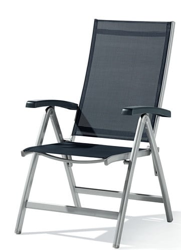 Sieger 945/A-G Bodega klapstoel, aluminium en textiel, grafietgrijs