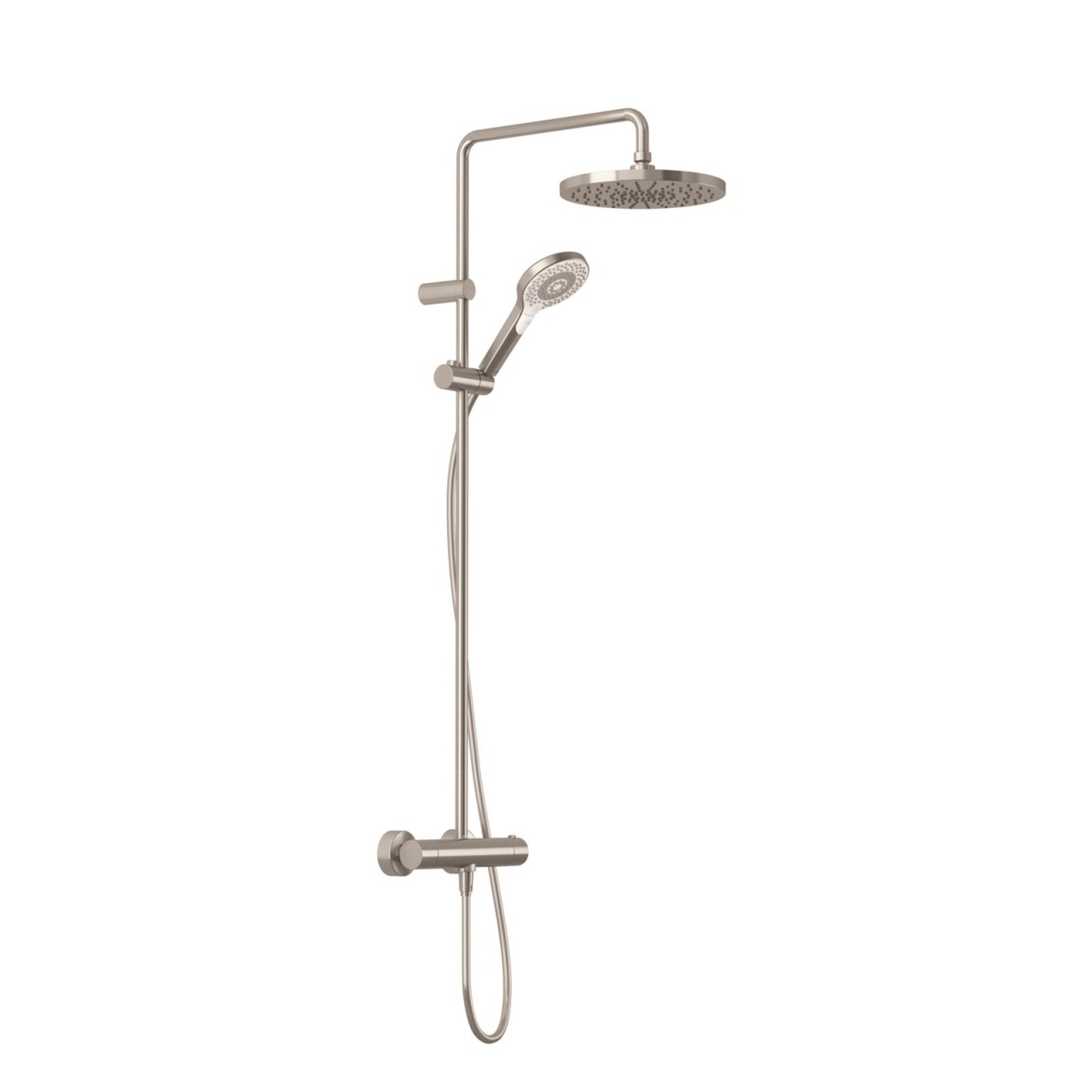 KLUDI-DIVE Dive X 3S Thermostat Dual Shower System Stainless brushed nic 69067N5-00