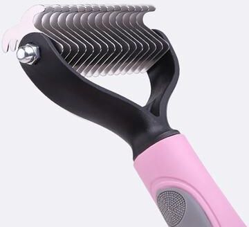 Uplifted Finds Double Sided Dog Grooming Brush For Mats And Tangles s pink