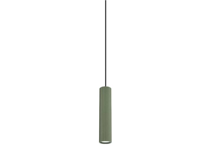 Design Pendellampe „Karbon“ 1-flammig Olivgrün Sollux Lighting