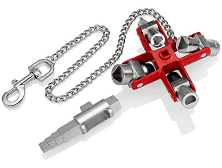 Knipex Clé universelle Construction pour toutes les armoires\, 00 11 06 V01 Et systèmes de fermeture standard 96 mm