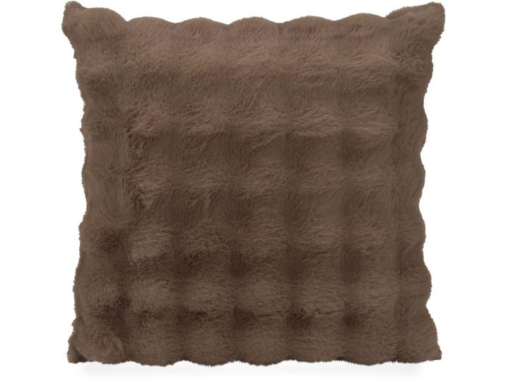 Dekokissen H.O.C.K. H.O.C.K. Nordic , braun (braun, felloptik unifarben), B:60cm H:10cm L:60cm, Polyester, Dekokissen_Sitzkissen_Kissenhüllen, Dekokissen, Besonders weiche, flauschige Oberfläche