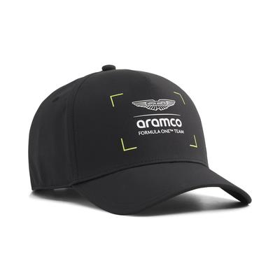 Baseball Cap PUMA "PUMA x ASTON MARTIN ARAMCO F1 TEAM Baseball-Cap Erwachsene", Herren, Gr. onesize, schwarz, Futter: 100% Polyester, unifarben, Caps