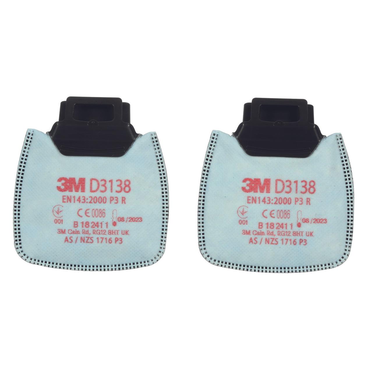 3M Partikelfilter Secure Click mit Aktivkohle (Atemschutzmaske Ersatzfilter) (7100197270)