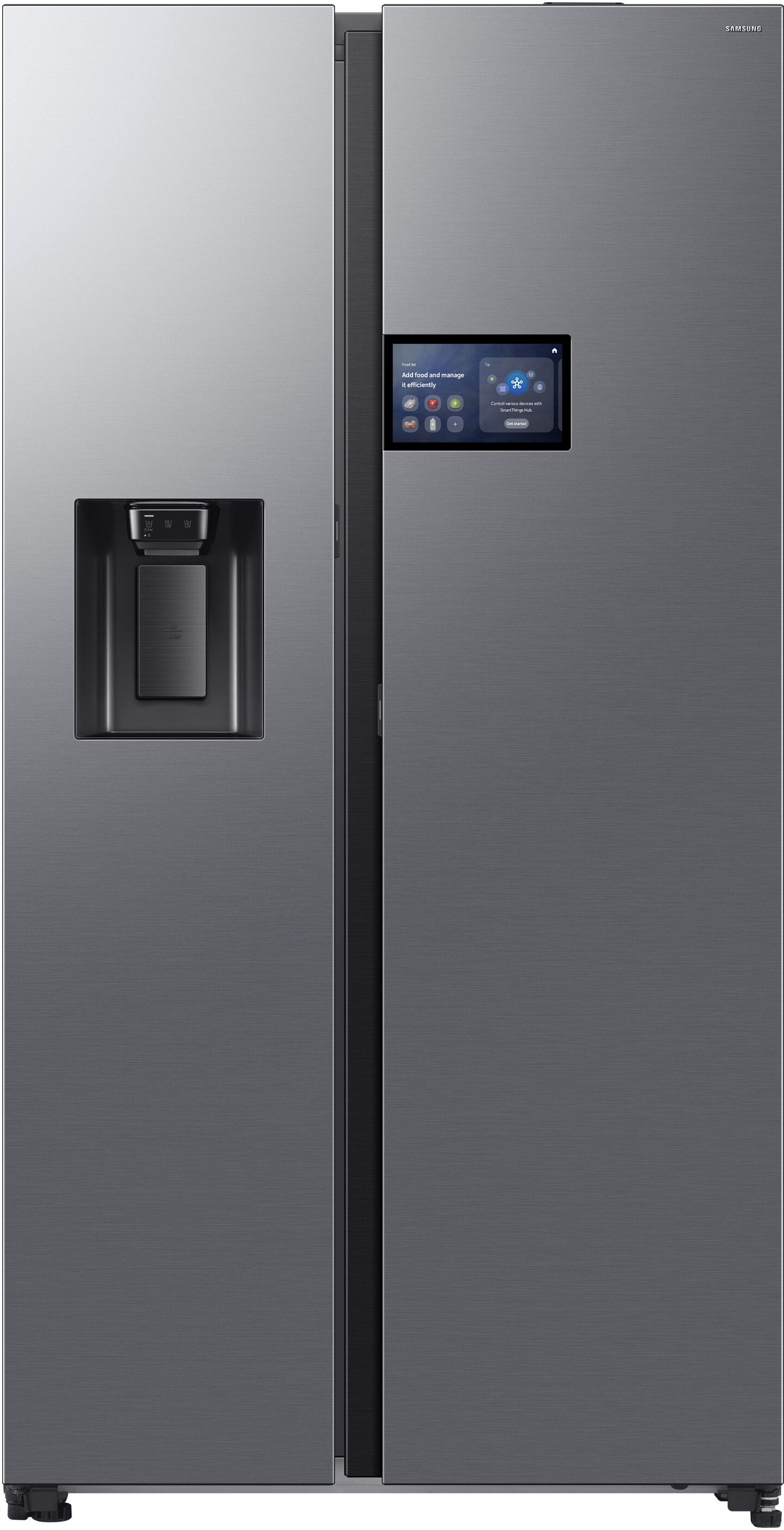 SAMSUNG Side-by-Side "RS90F64EDT", Energieeffizienz: D (A-G), silber (edelstahl look), B:91,2cm H:178,4cm T:72,6cm, Kühlschränke