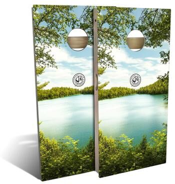 Skip's Garage Summer Lake Outdoor Cornhole Board Set