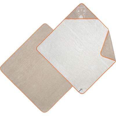 Kapuzenhandtuch DYCKHOFF "Katze", beige (greige), B:90cm L:90cm, Frottier, Frottier, Handtücher