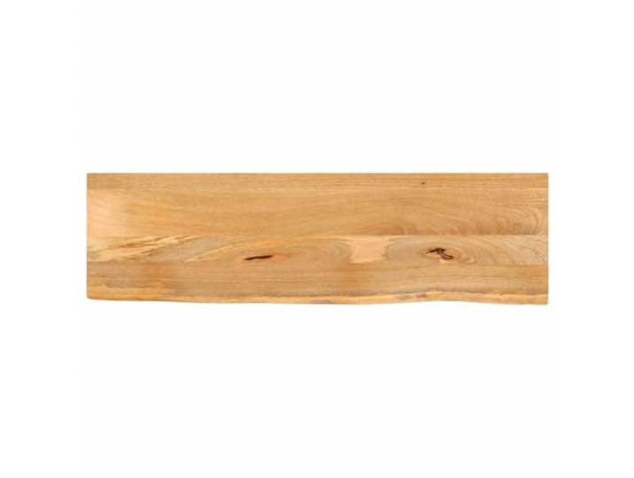 PHGTYUK Tischplatte Massivholz Mango 120x20x2,5 cm Naturkante Rustikale Baumkante, Vielseitig Kombinierbar, Leichte Reinigung, Einzigartige Holzmaserung