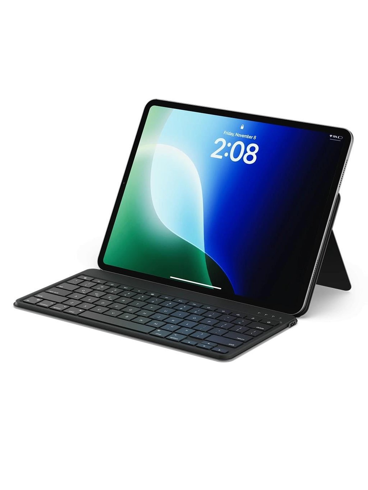 Satechi OntheGo Bluetooth Keyboard with Stand for Flexible Typing - Tastatur - Englisch (US) - Schwarz