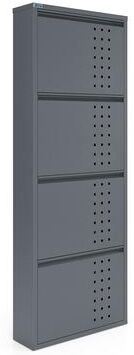 Ceha Antibacterial 4 Tier metal shoe cabinet front holes