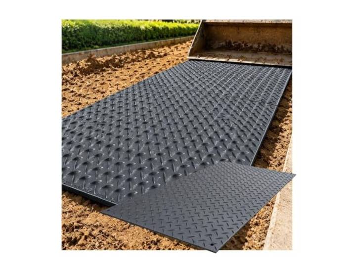 Wiederverwendbare HDPE-Straßenplatten Für Temporären Polyethylen, Steckverbindung, temporäre Fahrbahn, rutschfest(244x122cm/8x4ft-12mm)