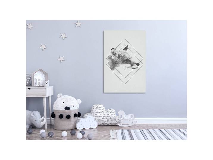 Tableau déco Clever Fox Lin Gris 40 x 60cm