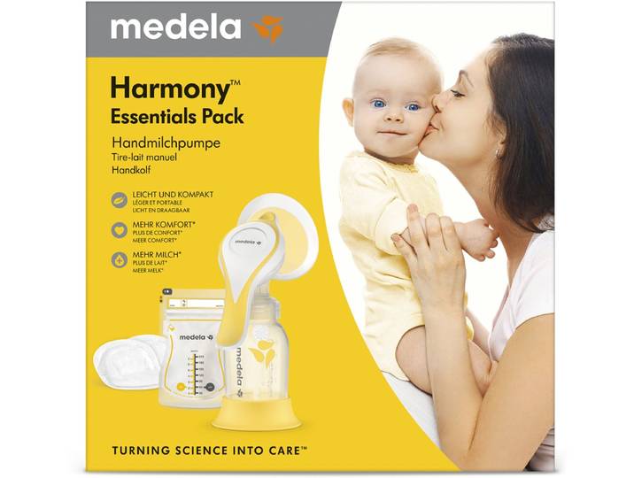 Medela Harmony Essentials Pack - Enkele Handkolf Set - Inclusief Medela Bewaarzakjes & Medela Ultra-Ademende Zoogkompressen