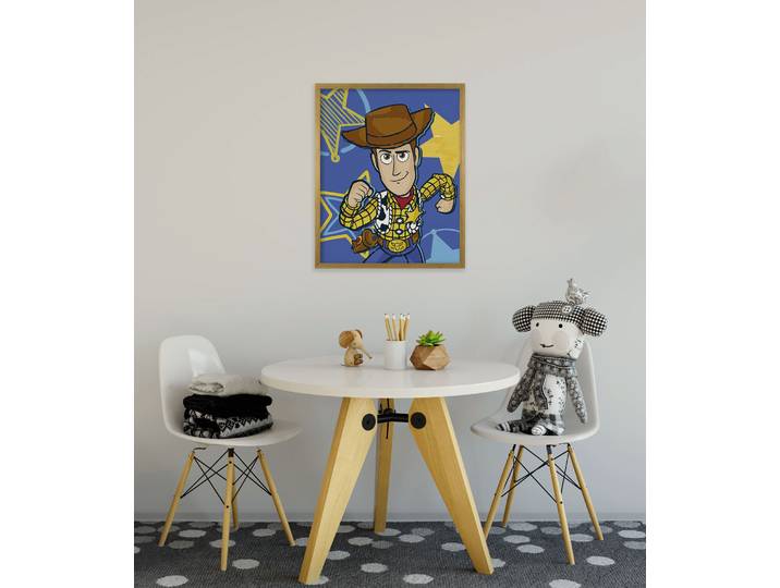 Wandbild KOMAR Disney and Pixar Toy Story Woody , gelb (farbe bild(er): blau,gelb), Disney, 1 Stk., Vlies, Bilder, Wandbild, 30 x 40 cm (Breite x Höhe) - Kinderzimmer, Dekoration
