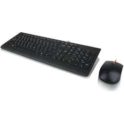 Lenovo Accessories 300 USB Keyboard - Us English (US, Kabelgebunden), Tastatur, Schwarz