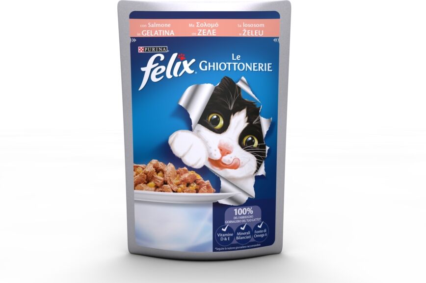 Purina FELIX GHIOTTONERIE C/SALMONE IN GELATINA 85GR