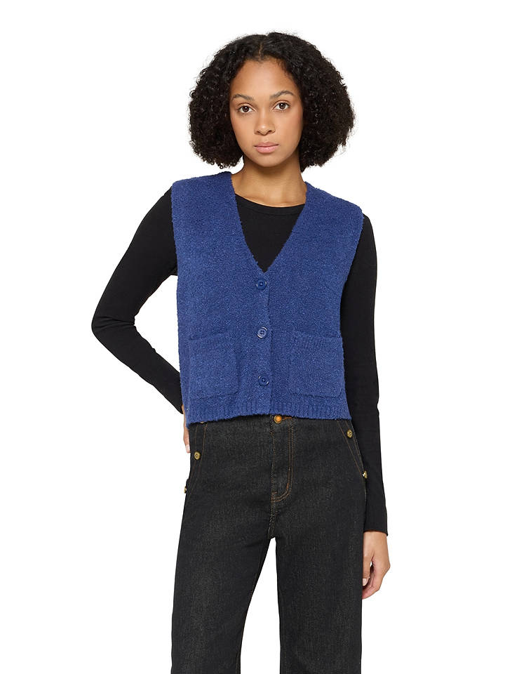 CARTOON Strickweste in Blau - 46