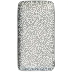 Chic Antique Arés Teller mit Muster, 20,5 x 11 cm, französisch grau