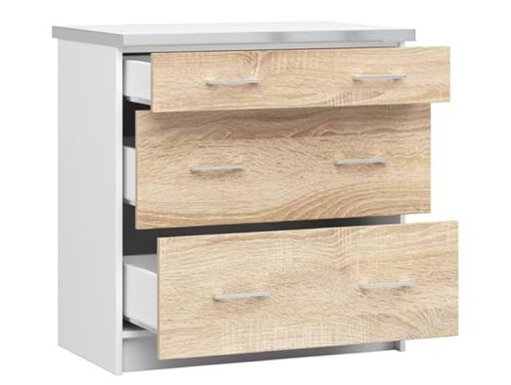 BDW Küchenstandschrank S80 D2-2 Türen - Inklusive Arbeitsplatte - Lima-System - Geräumig und komfortabel - Langlebig und zuverlässig - Massivholzplatte - Sonoma-Eiche - 80 cm