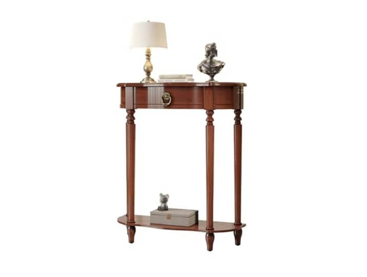 MNBVH Konsolentische Mit Schublade, Sehr Schmaler Flurtisch, Hoher Eingangstisch, Vintage-beistelltische Aus Massivholz Für Wohnzimmer, Esszimmer(Size:60CM,Color:A)