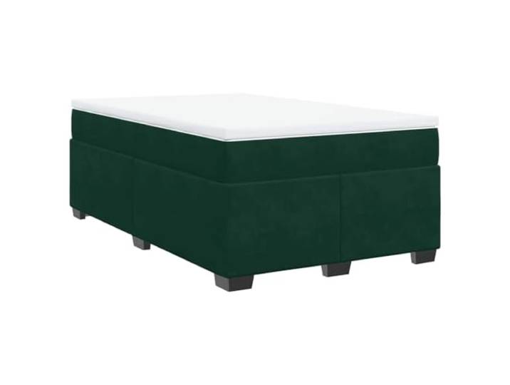 Makastle Boxspringbett mit Matratze Dunkelgrün 120x190 cm Samt Taschenfederkern