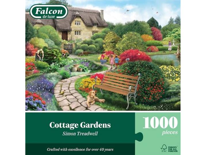 Falcon, Cottage Gardens, 1000 stukjes puzzel, Legpuzzel volwassenen