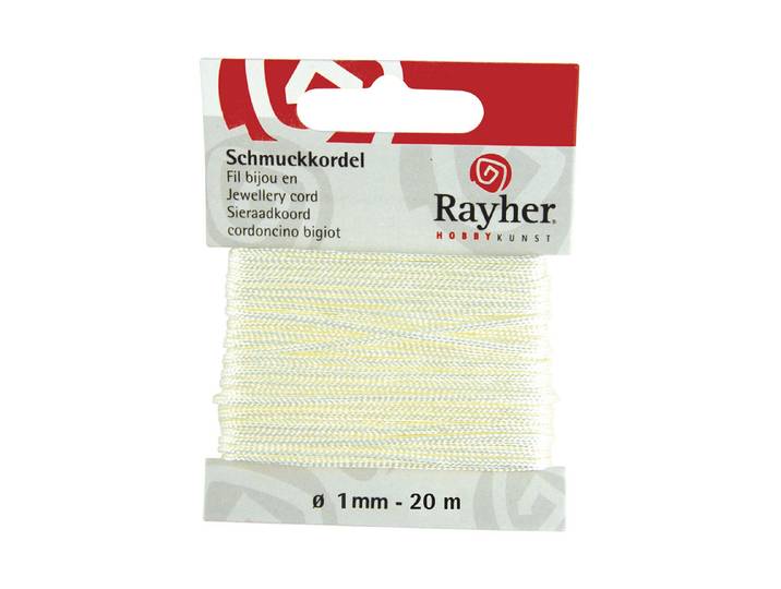 Rayher Schmuckkordel Creme ⌀ 1 mm 20 m