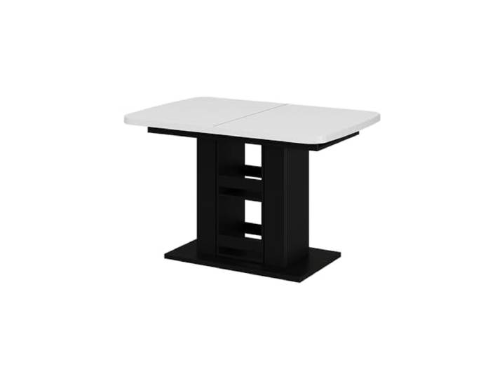 Vicco Esstisch Fenaro, Weiß/Schwarz, 120-160 x 80 cm ausziehbar mit Synchronauszug für variable Tischlänge