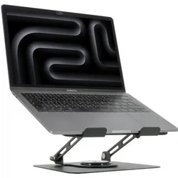 Mobilis Ergonomic Laptop Stand with 360° rotating base, Notebook Ständer, Schwarz